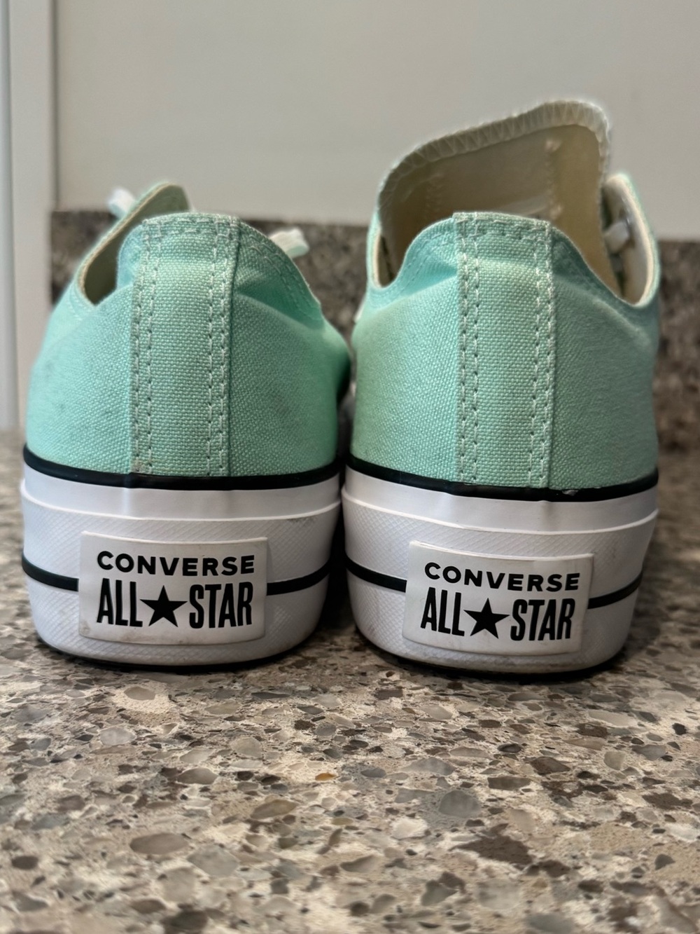Converse Women Mint Green Low Top Canvas Sneakers - Picture 3 of 9
